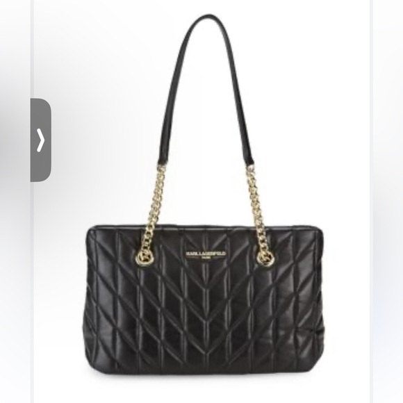 Karl Lagerfeld Paris Karolina East West Leather Tote - Picture 1 of 10